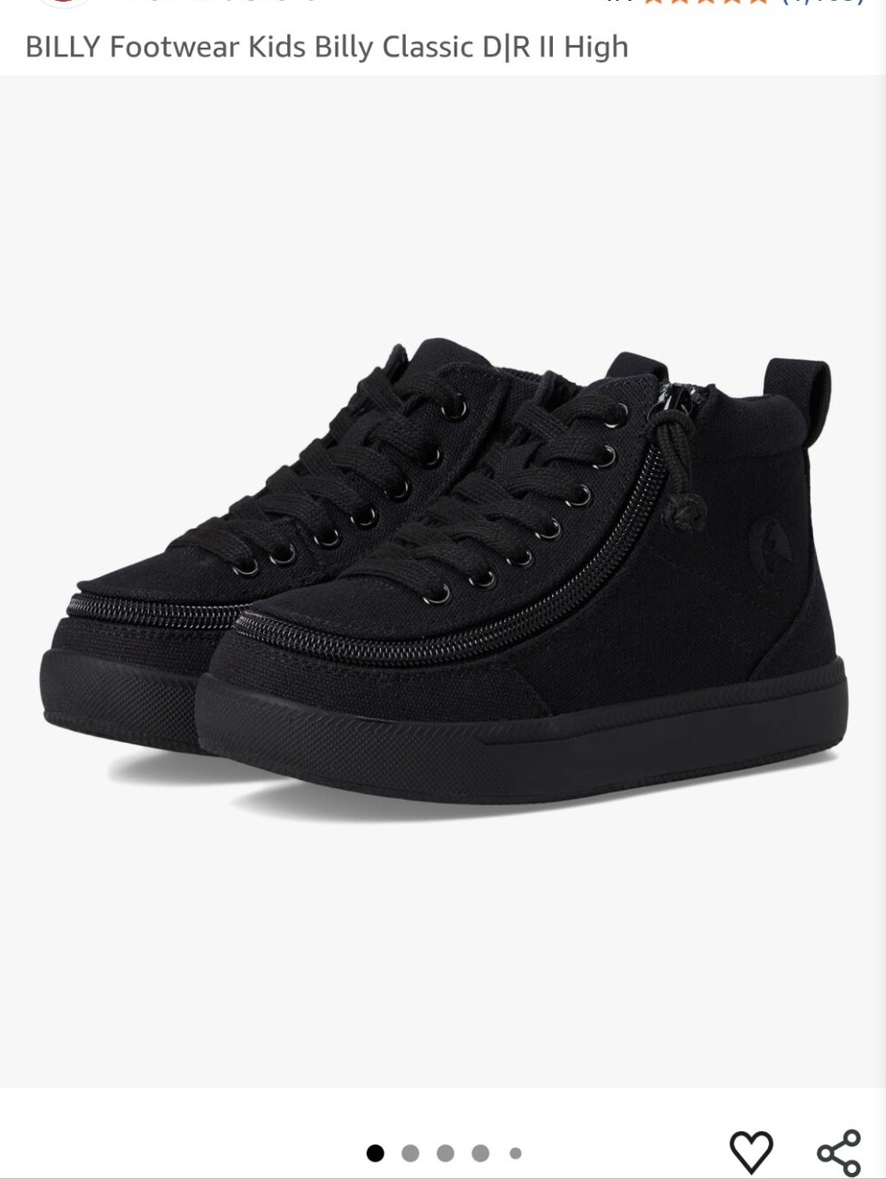 BILLY Footwear Kids Billy Classic D|R II High, Size 5 Wide
